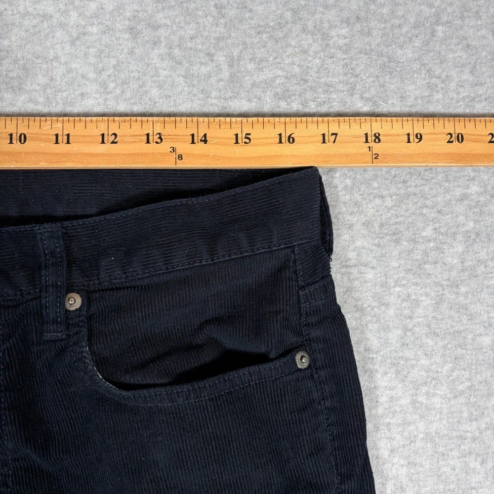 J. Crew 484 Slim Pants Mens 32x30  Black Corduroy Stretch Cotton Trousers